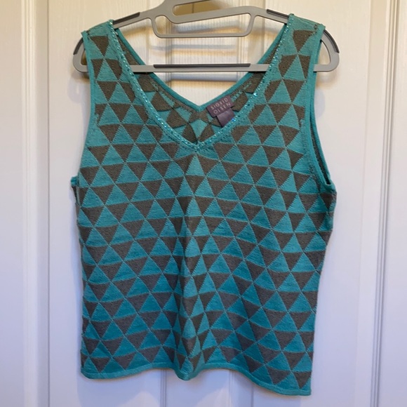 Sigrid Olsen vest with sequin trim Large - Picture 2 of 8